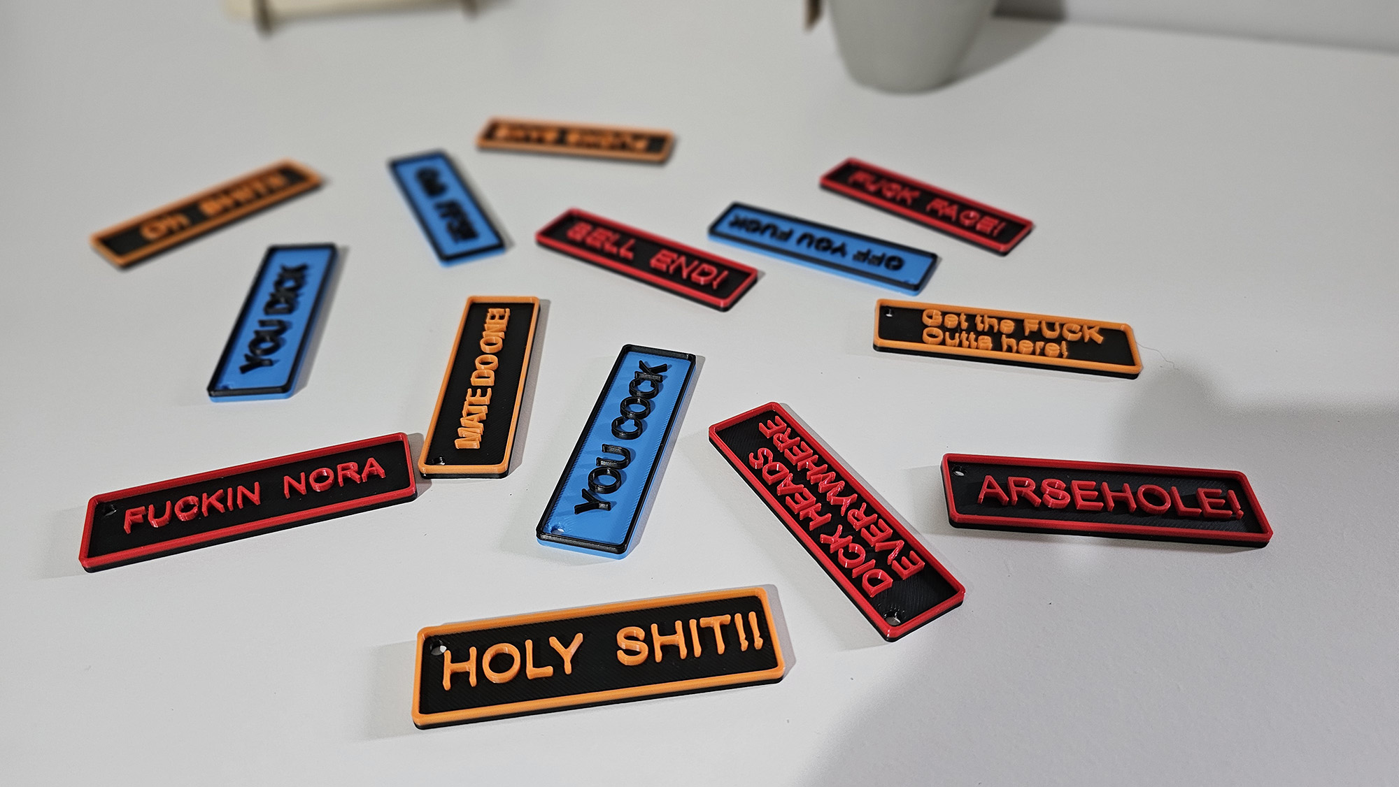 FUCK FACE Adult Keyring Funny Rude Inapproriate Keyring
