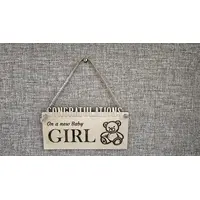 Congratulations on a Baby Girl Decorative Sign / Plaque