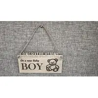 Congratulations on a Baby Boy Decorative sign