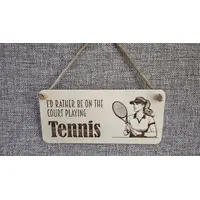 Female Tennis Player Decorative Sign | Plaque