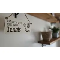 Female Tennis Player Decorative Sign | Plaque