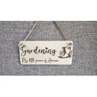 Decorative Gardening Sign | Plaque | Gardening is My Little Piece of Heaven