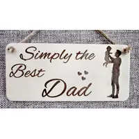 Simply the Best Dad with Child Decorative Sign | Plaque