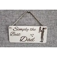 Simply the Best Dad with Child Decorative Sign | Plaque