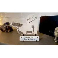 Best Dad Decorative Personalised Desk Sign | Plaque