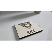 Jack Russell Decorative Square Wooden Coaster