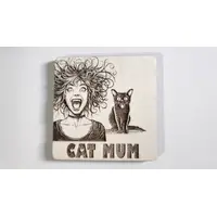 Crazy Cat Mum Decorative Wooden Coaster