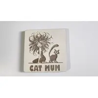 Cat Mum Decorative Wooden Coaster