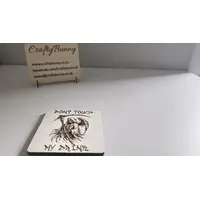 DONT Touch My Drink Wooden Coaster With Grim Reaper Theme | Personalise Option