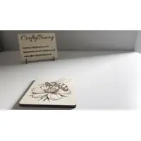 Bee Decorative Wooden Coaster | Flower | Nature