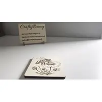 Bee On Flower | Decorative Wooden Coaster | Nature