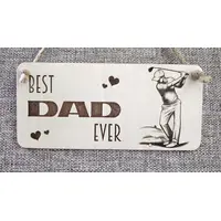 Best Dad Ever Decorative Sign | Plaque Golfer Dad