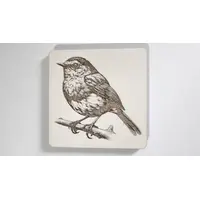 A Robin Redbreast Decorative Wooden Coaster | Personalise Options