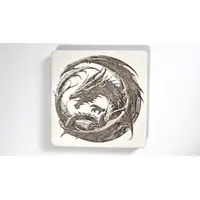 Set of 4 Dragon Wooden Coasters | Decorative High Detail Engravings