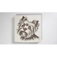 Yorkie Decorative Wooden Coaster | Personalise Options