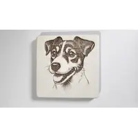 Jack Russell Decorative Wooden Coaster | Personalise Options