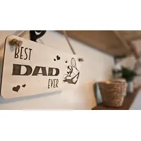 Best Dad Ever Decorative Sign | Plaque Tennis Dad | Wall or Desk Mount