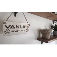 Vanlife Decorative Sign | Plaque with VW and T4 Logo