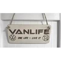 Vanlife Decorative Sign | Plaque with VW and T4 Logo