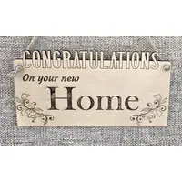 Congratulations on your New Home Decorative Sign / Plaque