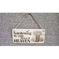 Decorative Gardening Sign | Plaque | Gardening is My Little Piece of Heaven