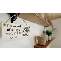 Crazy Rat Lady Quote on Decorative Sign | Plaque | With Cute Funny Saying