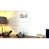 LIFE Is Better With A CAT | Cute Cat Decorative Sign | Wooden Plaque