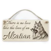 Alsatian wall plaque with There is no love like the love of an Alsatian