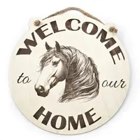 Welcome to our Home Horse Decorative Sign
