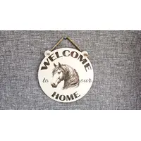 Welcome to our Home Horse Decorative Sign