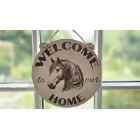 Welcome to our Home Horse Decorative Sign