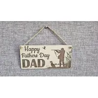 Happy Fathers Day DAD Shooting Themed Decorative Gift Plaque