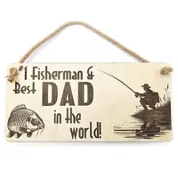 Number 1 Fisherman and Best Dad Decorative Sign | Plaque