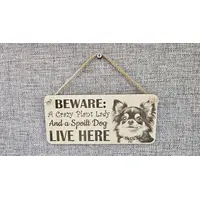 Crazy Plant and Dog Lady Chihuahua Decorative Signs and Plaques