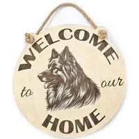 Welcome to our Home Alsatian - German Shepherd Decorative Sign