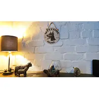 Welcome To Our Home Doberman Hanging Wall Door Porch Plaque / Sign