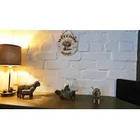 Gardening Theme Welcome to our Home Decorative Sign | Wheel Barrow And Flowers Plaque