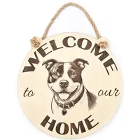 Staffy Welcome to our Home Decorative Sign | Plaque