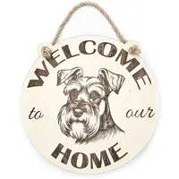 Schnauzer Welcome to our Home Decorative Sign Plaque