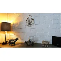 Welcome To Our Home Yorkie Hanging Wall Door Porch Plaque / Sign