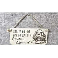 Cocker Spaniel Decorative Sign | Plaque | Desk or Wall Mounted | Personalise Option