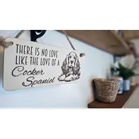 Cocker Spaniel Decorative Sign | Plaque | Desk or Wall Mounted | Personalise Option