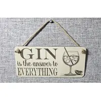 Gin Decorative Sign | Plaque The Answer to Everything