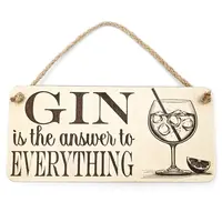 Gin Decorative Sign | Plaque The Answer to Everything