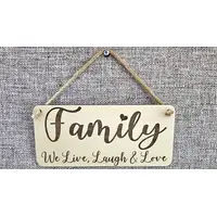 Family We Live Laugh & Love Decorative Sign | Plaque