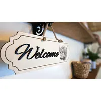 Highland Cow Welcome Sign Decorative Plaque With 3D Raised Lettering