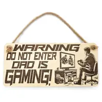 Dad Gamer Plaque WARNING Do Not Enter Dads GAMING Personalised Dad Gift