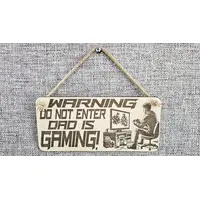 Dad Gamer Plaque WARNING Do Not Enter Dads GAMING Personalised Dad Gift