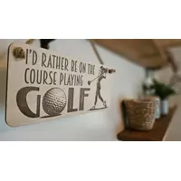 Female Golfing Decorative Sign | Plaque