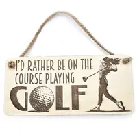 Female Golfing Decorative Sign | Plaque